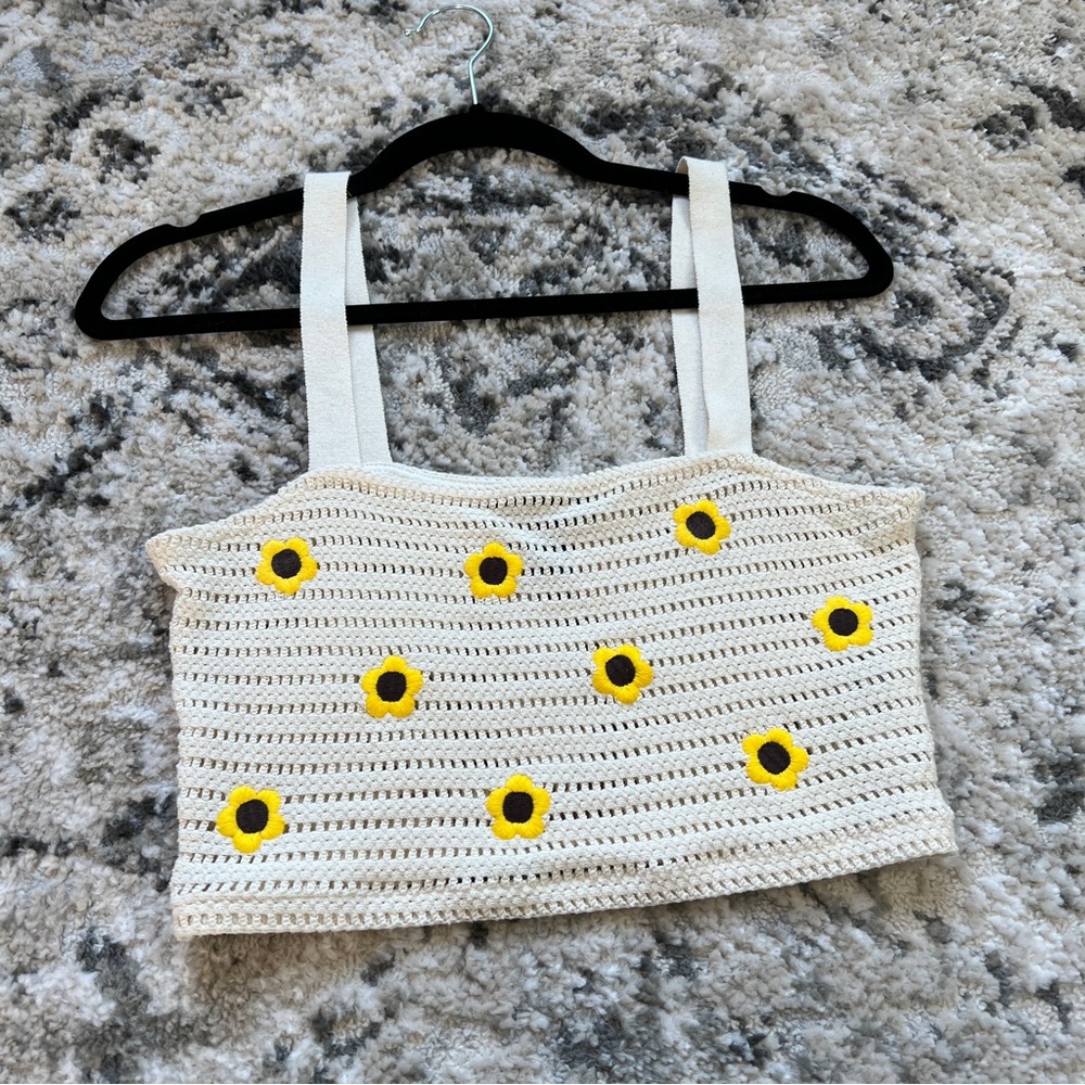 🔥 Crochet Floral Crop